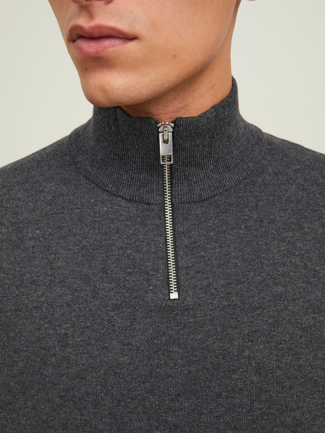 JJEEMIL Pullover - Dark Grey Melange